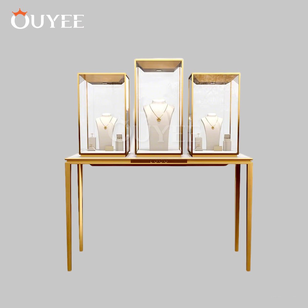 Upright jewelry display cases