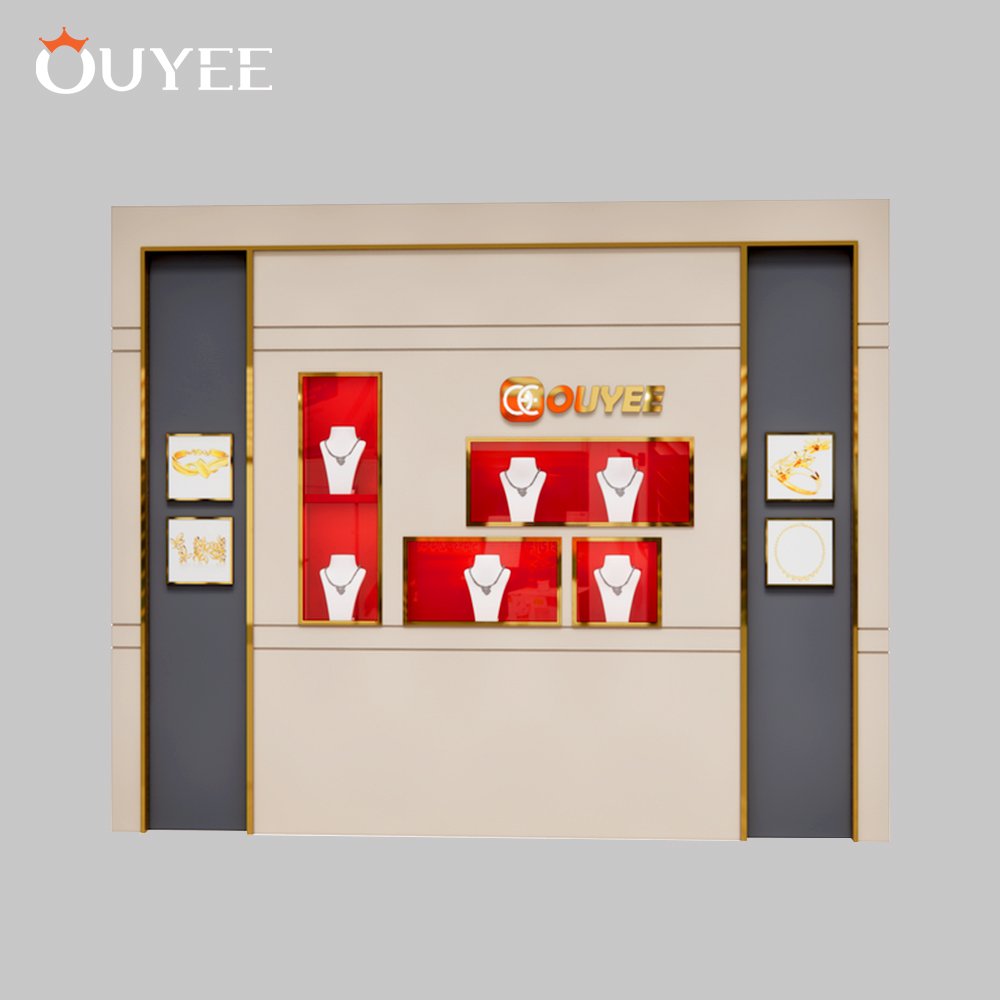 Wall jewelry display case